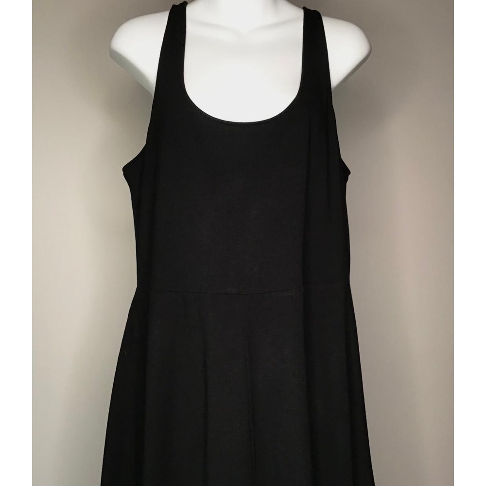 A New Day XL Womens Black Scoop Neck Sleeveless Maxi Tank Dress Lagenlook Resort - Picture 2 of 14